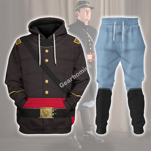 Gearhomies Union Army- Captain Of Infantry Uniform All Over Print Hoodie Sweatshirt T-Shirt Hawaiian Tracksuit