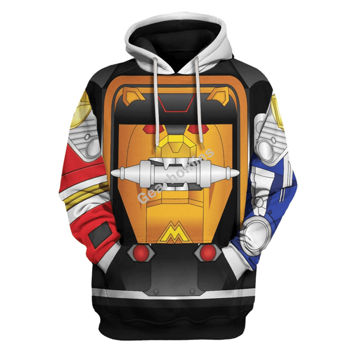 Gearhomies Unisex Tracksuit Hoodies Pullover Sweatshirt Legacy Ninja Megazord 3D Apparel