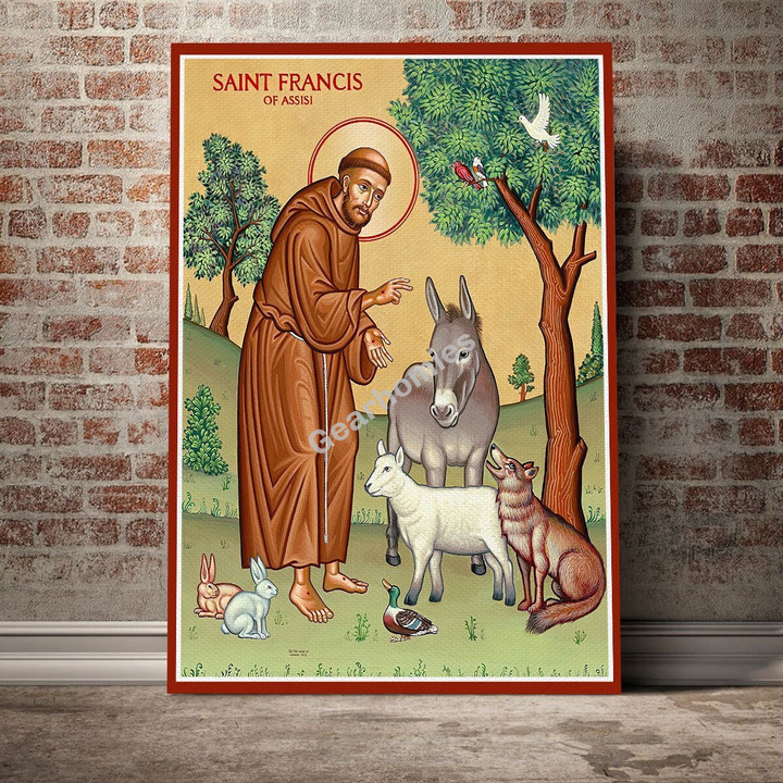 GearHomies Canvas Saint Francis And The Animals