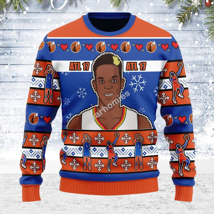 Merry Christmas Gearhomies Unisex Ugly Christmas Sweater Basketball 3D Apparel