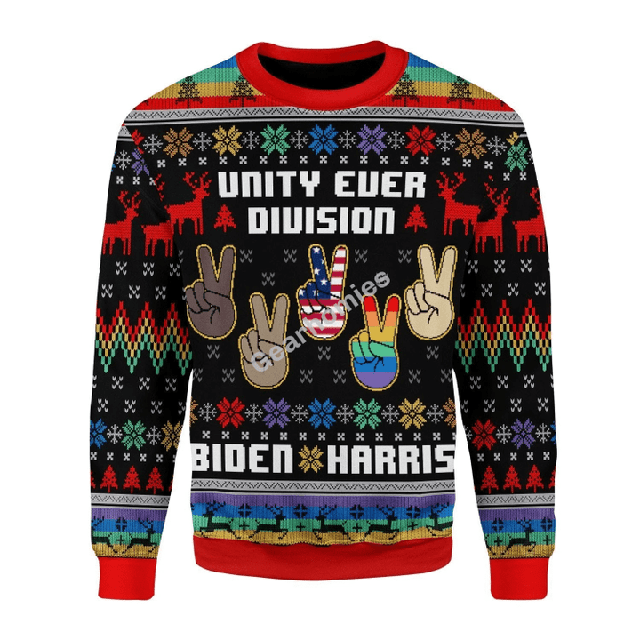 Merry Christmas Gearhomies Unisex Christmas Sweater Unity Ever Division 3D Apparel