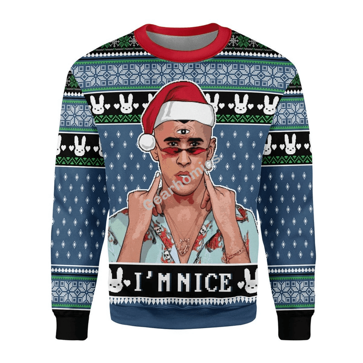 Merry Christmas Gearhomies Unisex Christmas Sweater Pretty Fly For A White Guy Meme 3D Apparel