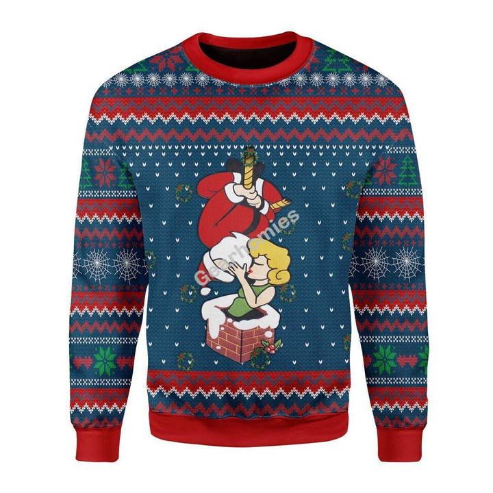 Merry Christmas Gearhomies Unisex Christmas Sweater Spider Santa Claus 3D Apparel