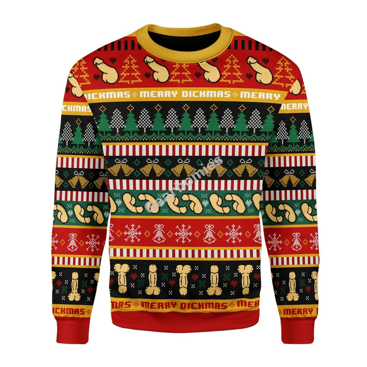 Merry Christmas Gearhomies Unisex Christmas Sweater D**ck 3D Apparel