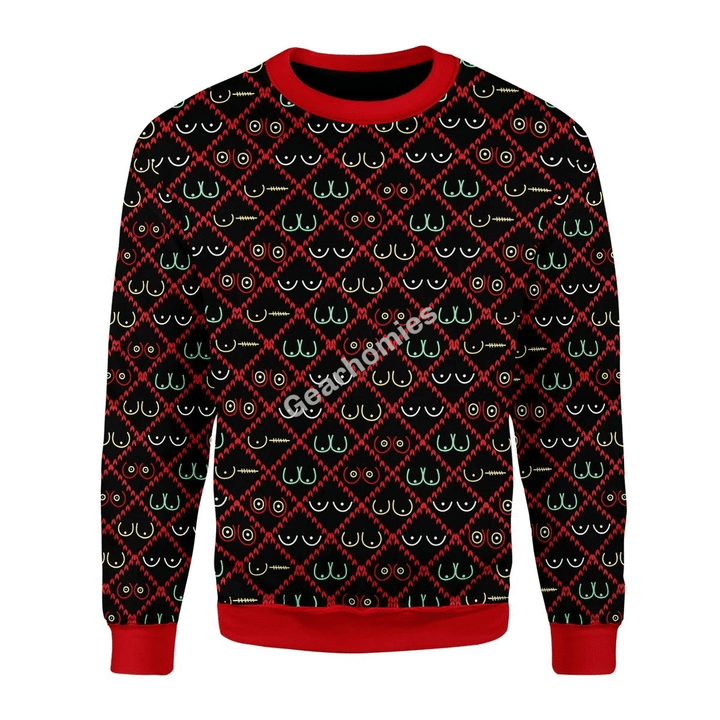 Merry Christmas Gearhomies Unisex Christmas Sweater Boobs 3D Apparel