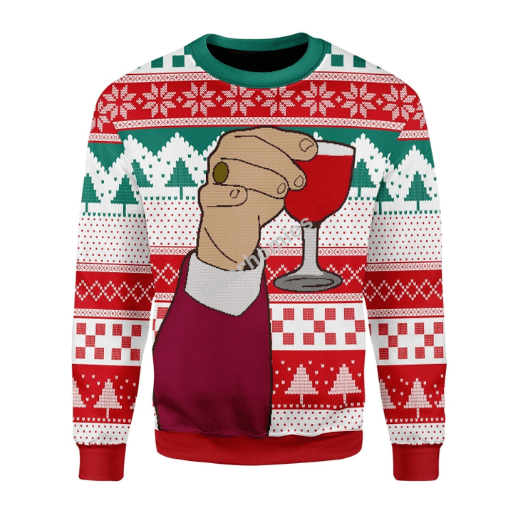 Merry Christmas Gearhomies Unisex Christmas Sweater Leo Laughing Meme 3D Apparel