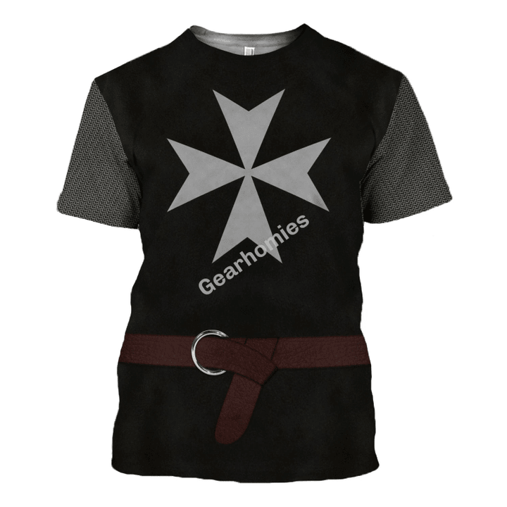 Gearhomies Unisex T-Shirt Knight Hospitaller 3D Apparel