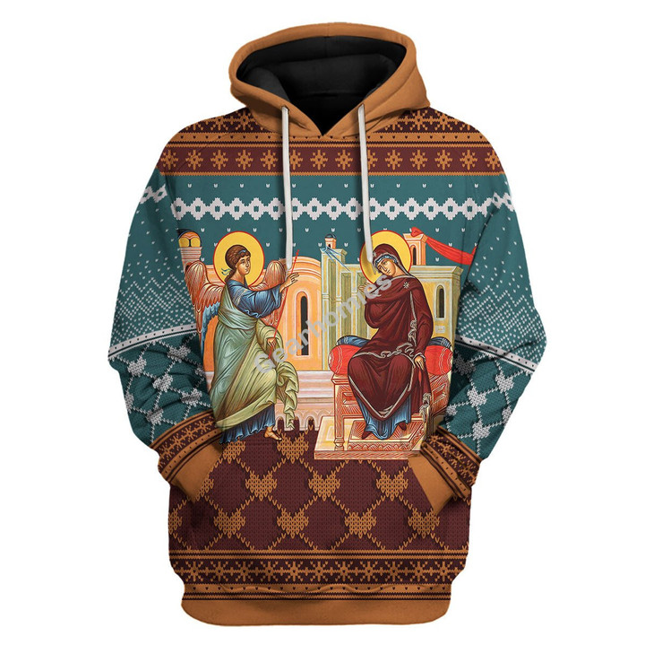 GearHomies Unisex Hoodie Annunciation of the Mother of God 3D Apparel