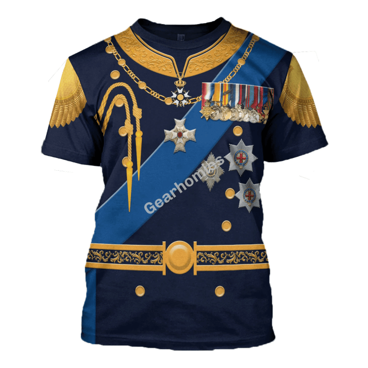 Gearhomies Unisex T-Shirt King George VI of United Kingdom 3D Apparel