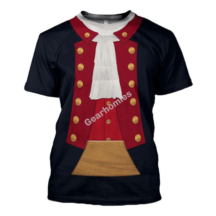 Gearhomies Unisex T-Shirt John Paul Jones Revolutionary War 3D Apparel