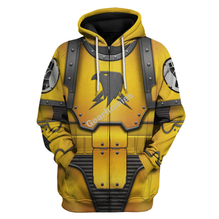GearHomies Unisex Zip Hoodie Imperial Fists in Mark III Power Armor 3D Costumes