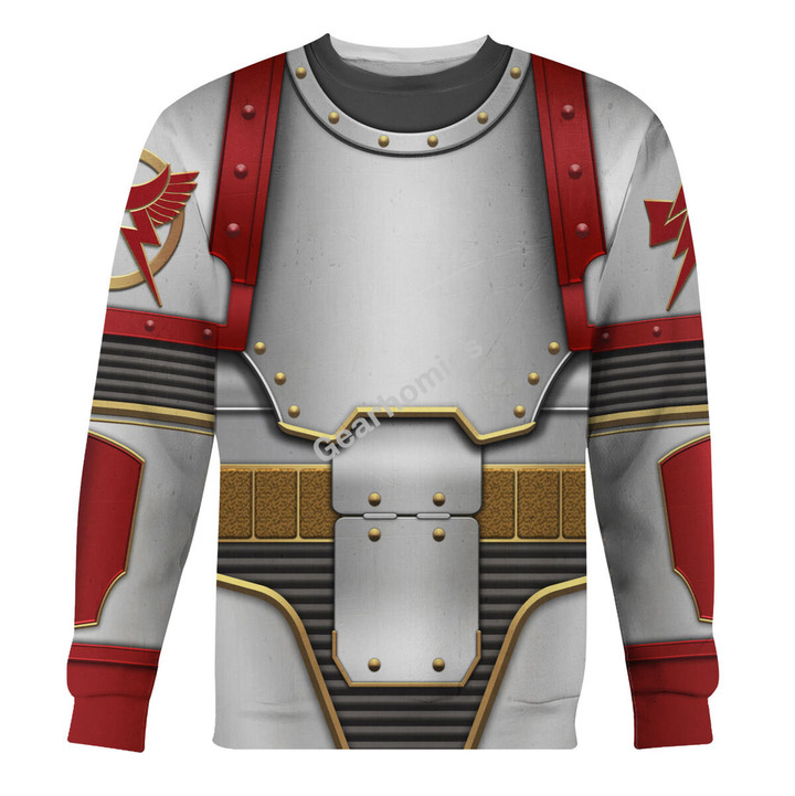 GearHomies Unisex Sweatshirt White Scars in Mark III Power Armor 3D Costumes