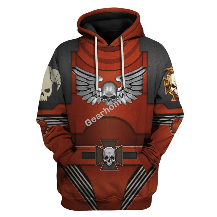 GearHomies Unisex Hoodie Indomitus Pattern Tactical Dreadnought Armour 3D Costumes