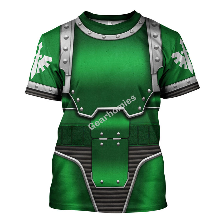 GearHomies Unisex T-shirt Dark Angels In Mark III Power Armor 3D Costumes