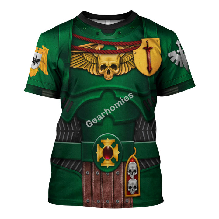 GearHomies Unisex T-shirt Dark Angels Captain 3D Costumes