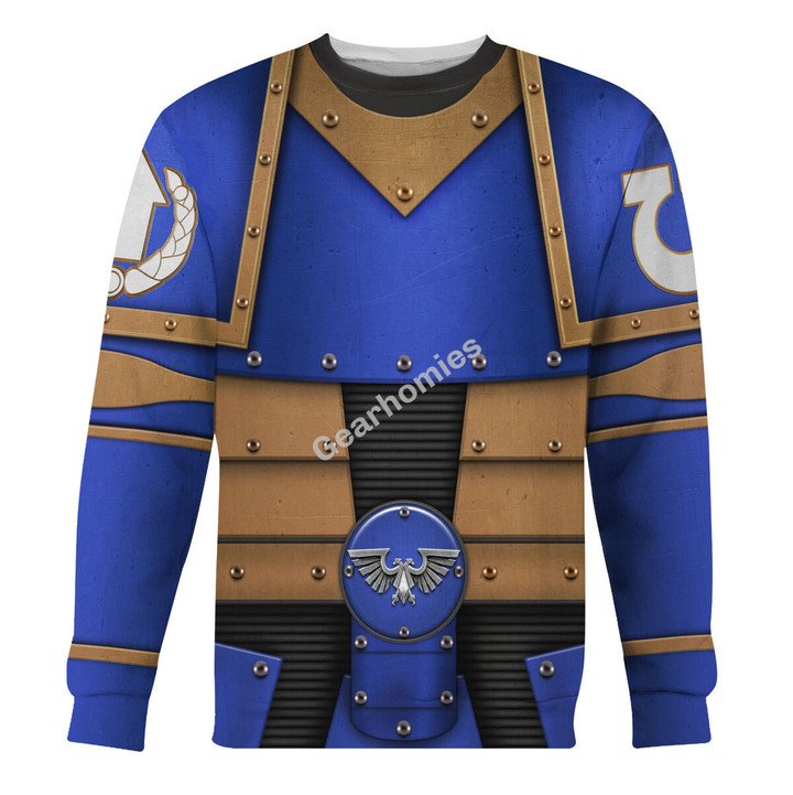 GearHomies Unisex Sweatshirt Pre-Heresy Ultramarines Legion in Mark II Crusade 3D Costumes