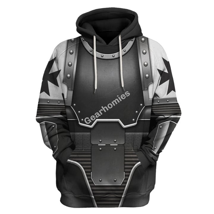 GearHomies Unisex Hoodie Black Templars In Mark III Power Armor 3D Costumes