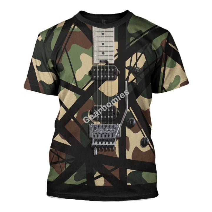 GearHomies Unisex T-shirt Van Halen Guitar 3D Costumes