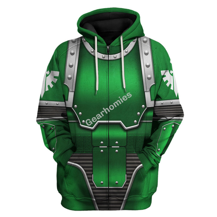 GearHomies Unisex Zip Hoodie Dark Angels In Mark III Power Armor 3D Costumes