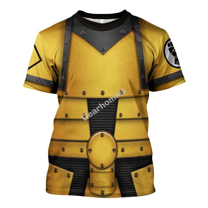 GearHomies Unisex T-shirt Pre-Heresy Imperial Fists in Mark II Crusade 3D Costumes