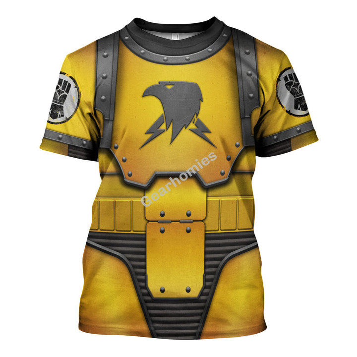 GearHomies Unisex T-shirt Imperial Fists in Mark III Power Armor 3D Costumes