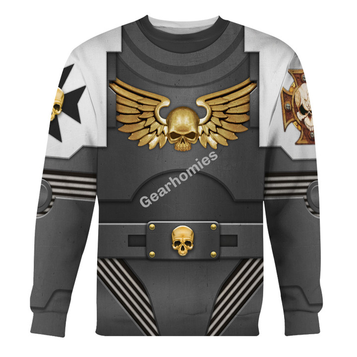 GearHomies Unisex Sweatshirt Terminator Armor Black Templars 3D Costumes