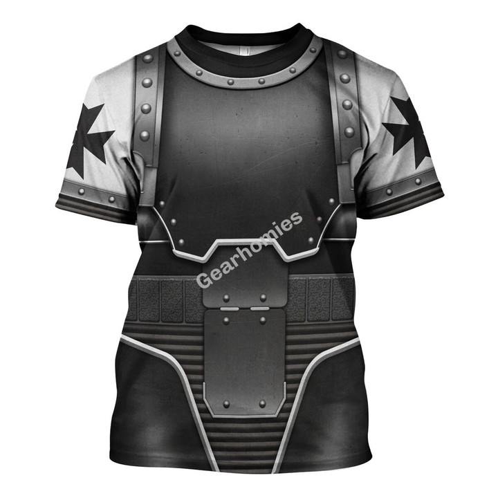 GearHomies Unisex T-shirt Black Templars In Mark III Power Armor 3D Costumes