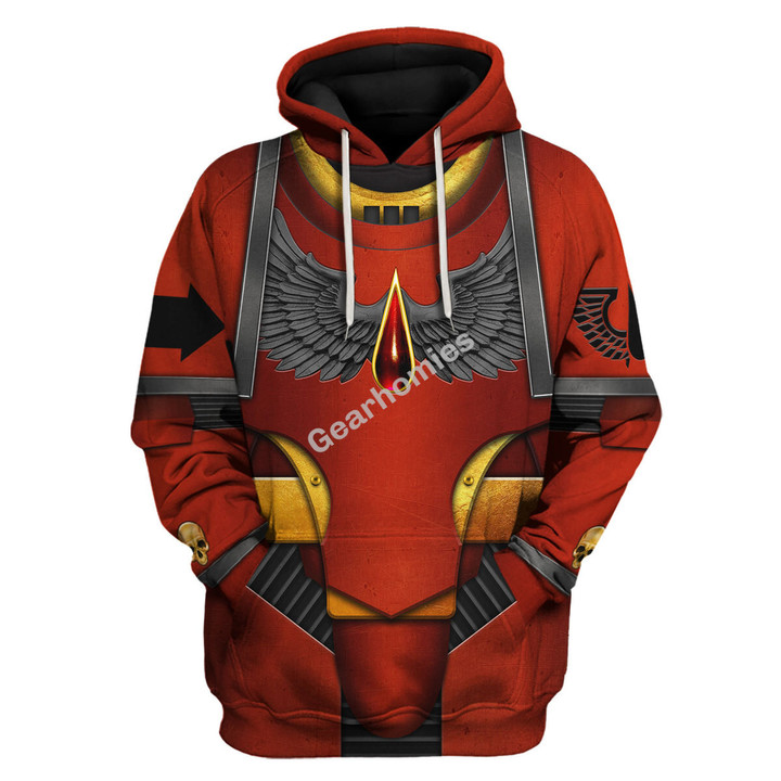 Pre-Heresy Blood Angels in Mark IV Maximus Power Armor Hoodies Pullover Sweatshirt Tracksuit
