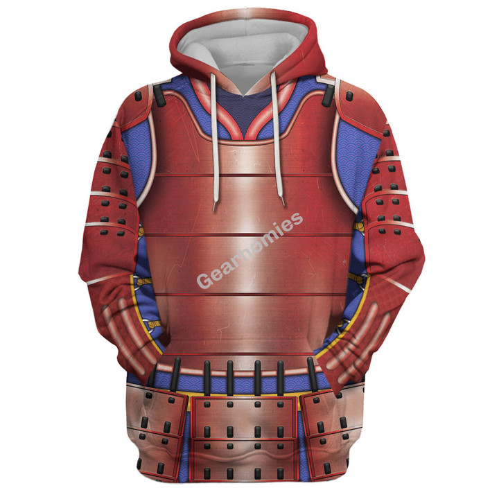 GearHomies Unisex Tracksuit Hoodies Samurai Armor 3D Costumes