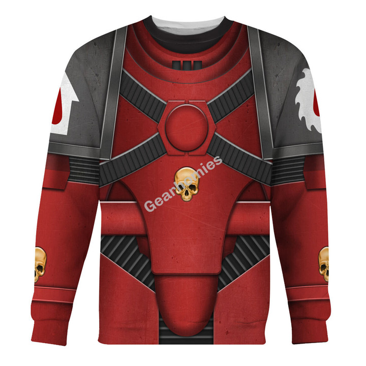 GearHomies Unisex Sweatshirt Pre-Heresy Flesh Tearers in Mark IV Maximus Power Armor 3D Costumes