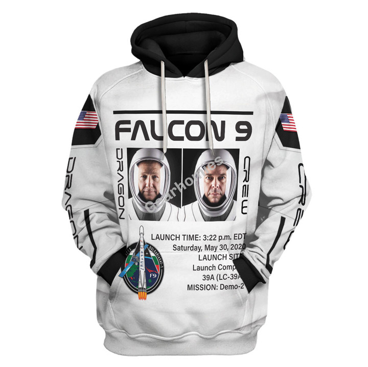 GearHomies Unisex Tops SpaceX Falcon 9 Crew Dragon Launch 3D Costumes