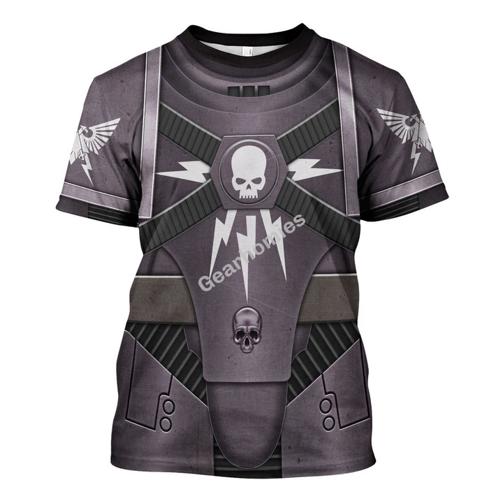 GearHomies Unisex T-shirt Pre-Heresy Black Templars in Mark IV Maximus Power Armor 3D Costumes