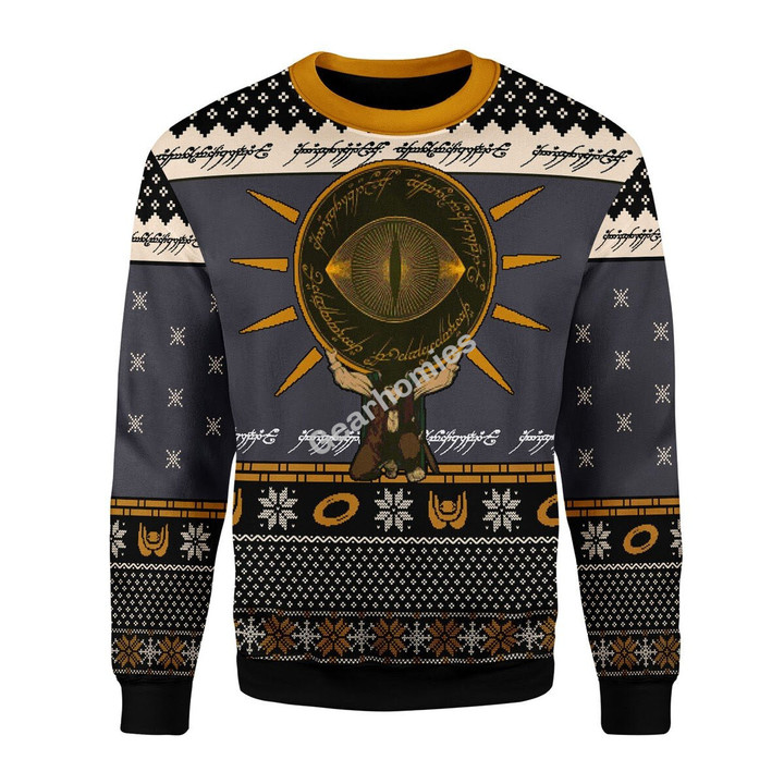 Merry Christmas GearHomies Unisex Christmas Sweater LOTR Burden 3D Apparel