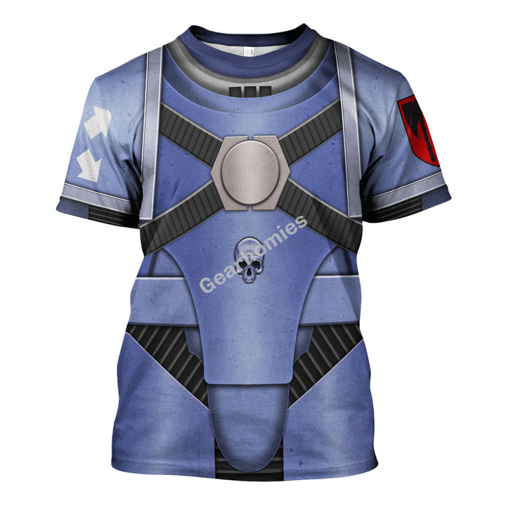 GearHomies Unisex T-shirt Pre-Heresy Space Wolves in Mark IV Maximus Power Armor 3D Costumes