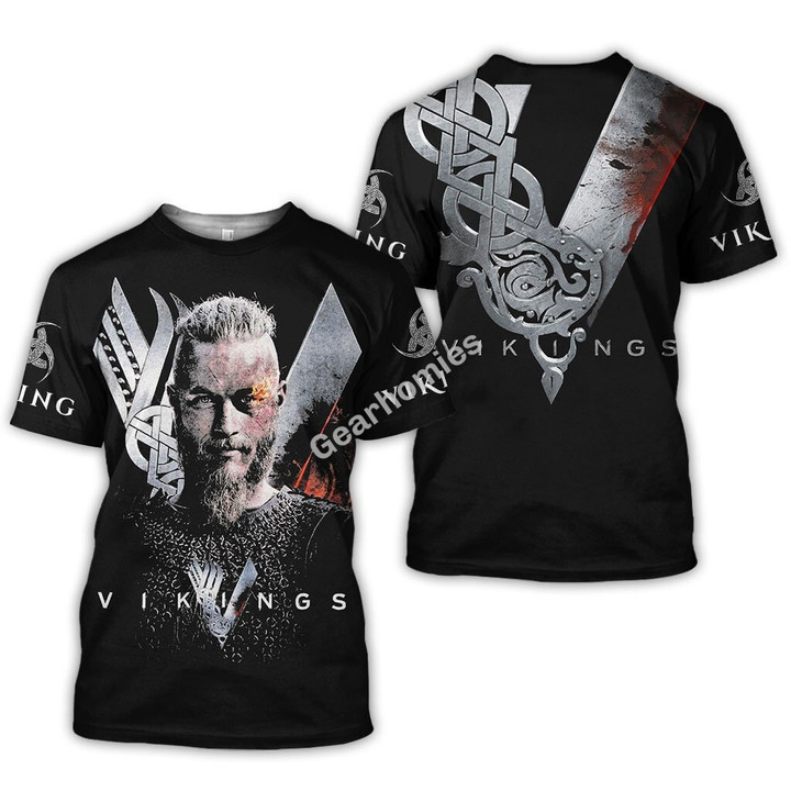 GearHomies Tracksuit Hoodie Pullover Sweatshirt Viking Ragnar Lothbrok 3D Apparel