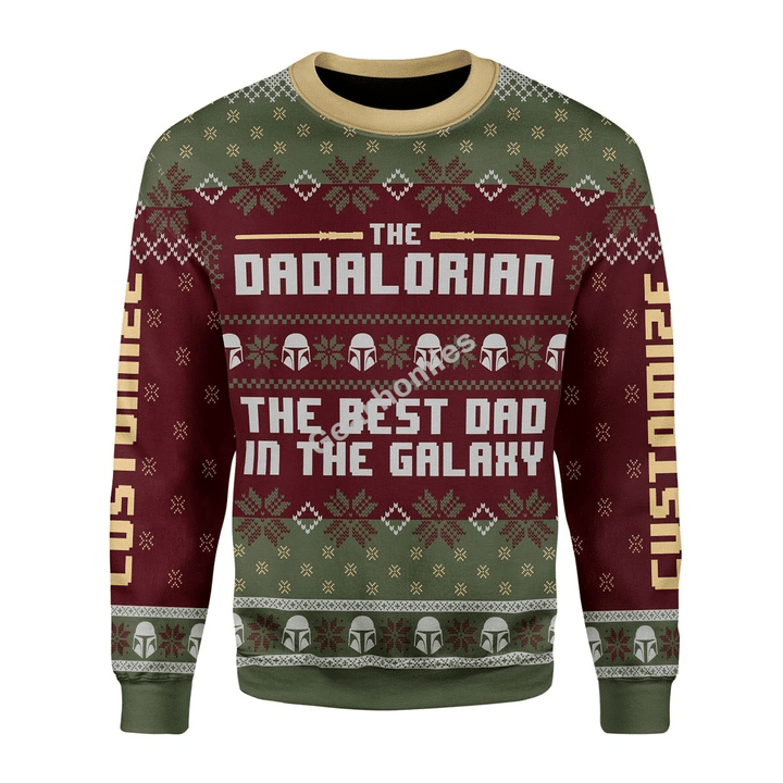 Gearhomies Christmas Unisex Sweater The Dadalorian Custome Name 3D Apparel