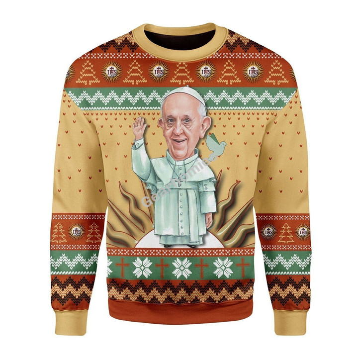 GearHomies Ugly Sweater Pope Francis