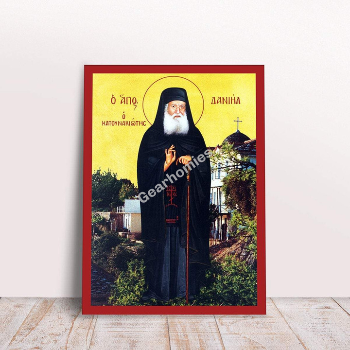 GearHomies Canvas Saint Daniel Katounakiotis Greek Byzantine Orthodox Christian