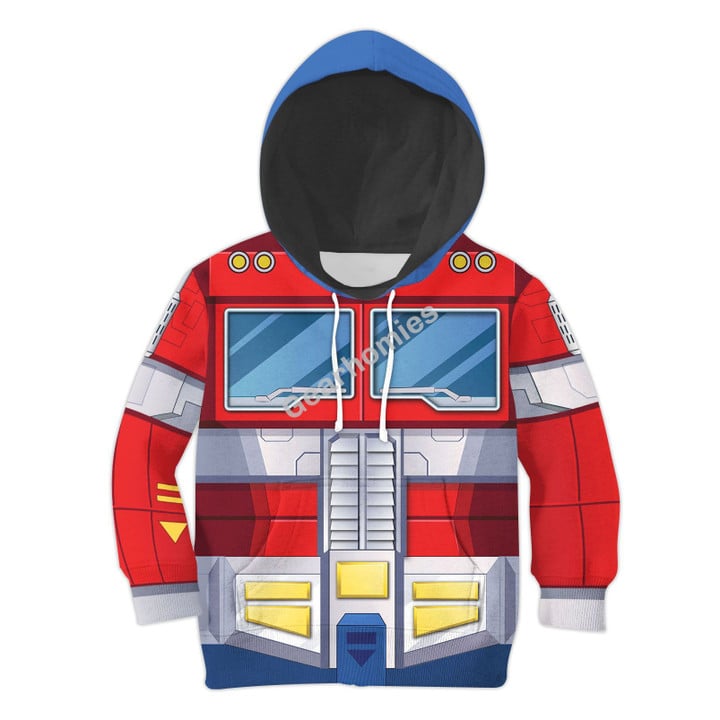 Gearhomies Unisex Kid Hoodie Pullover Sweatshirt Optimus Prime 3D Costumes