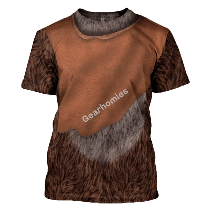 Gearhomies Unisex T-Shirt Ewok 3D Apparel