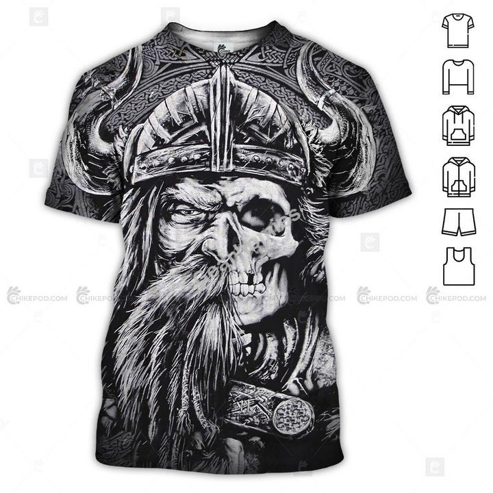 GearHomies Tracksuit Hoodie Pullover Sweatshirt Viking Odin Thor Ragnarok Skull 3D Apparel