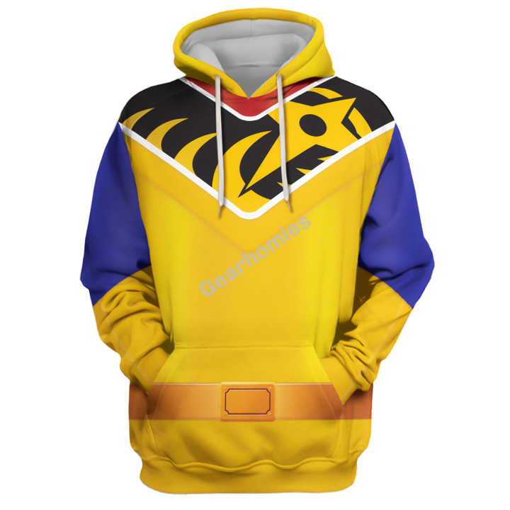 GearHomies Unisex Tracksuit Hoodies Gold Power Rangers Ninja Steel 3D Costumes