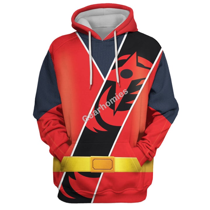 GearHomies Unisex Tracksuit Hoodies Red Power Rangers Ninja Steel 3D Costumes