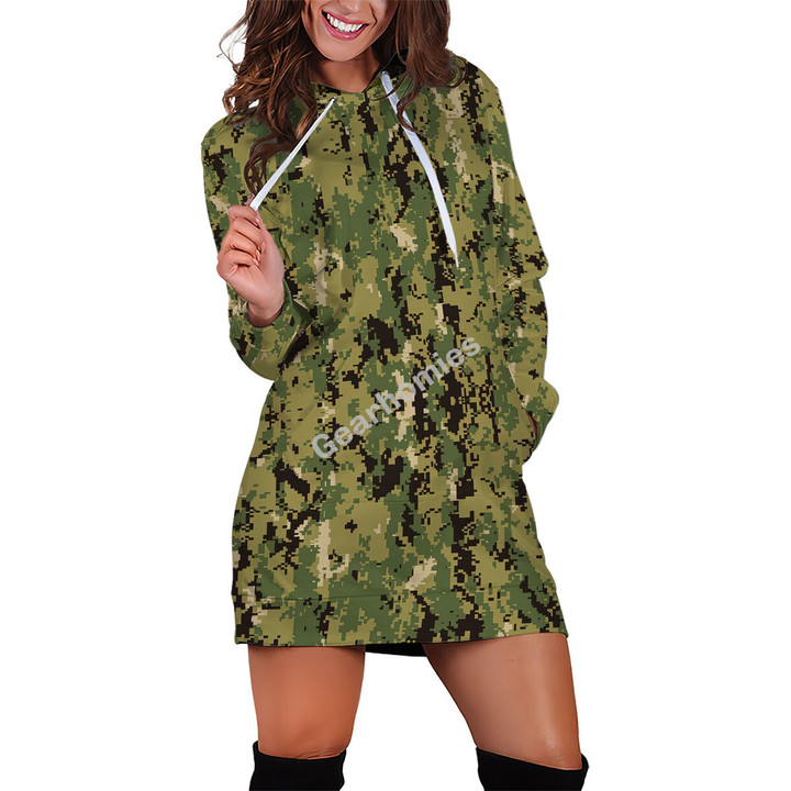 American Navy Working Uniform (NWU) Type III (AOR-2) Woodland Camo Dress Hoodie