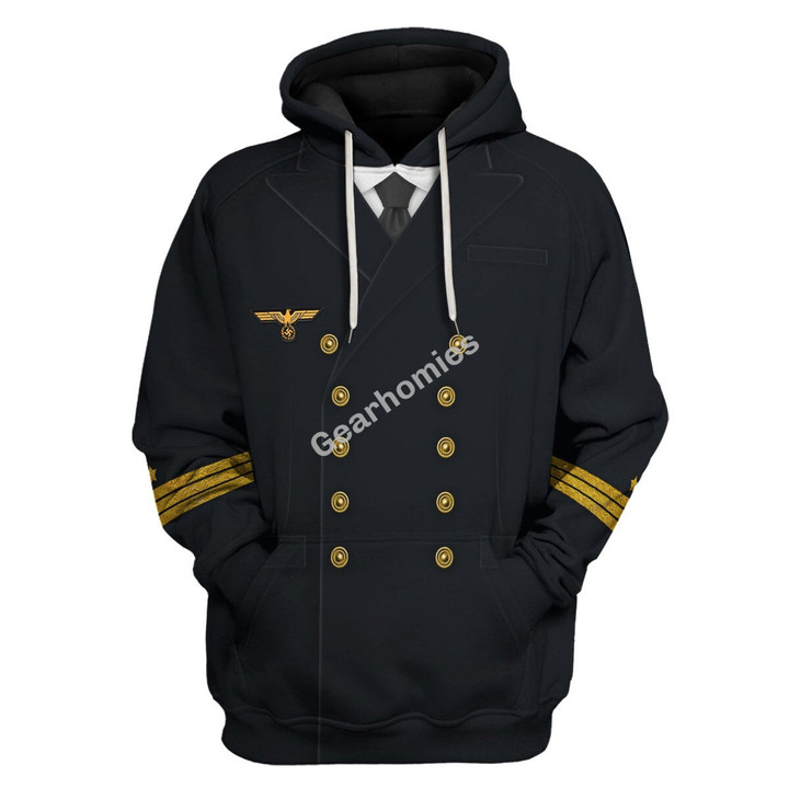 German WWII Kriegsmarine (War Navy) Officer Uniforms Historical Hoodies Pullover Sweatshirt Tracksuit