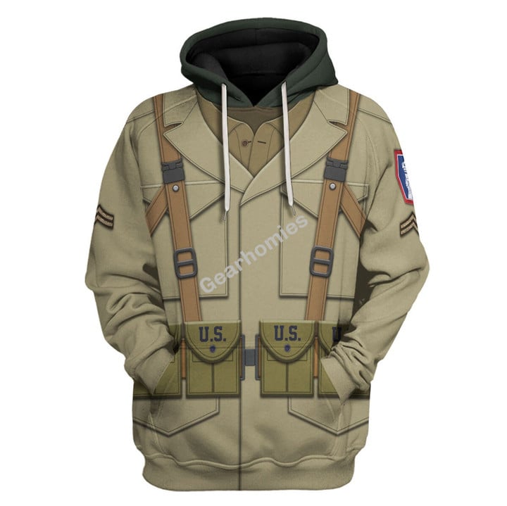442nd Infantry Regiment Corporal Historical Hoodies Pullover Sweatshirt Tracksuit