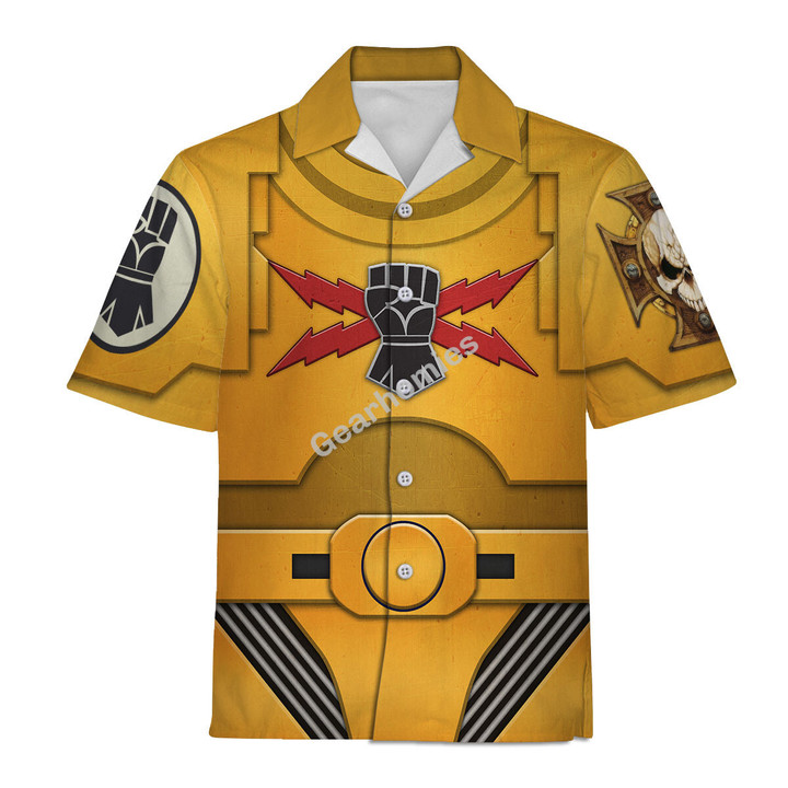 GearHomies Unisex Hawaiian Shirt Terminator Armor Imperial Fists 3D Costumes