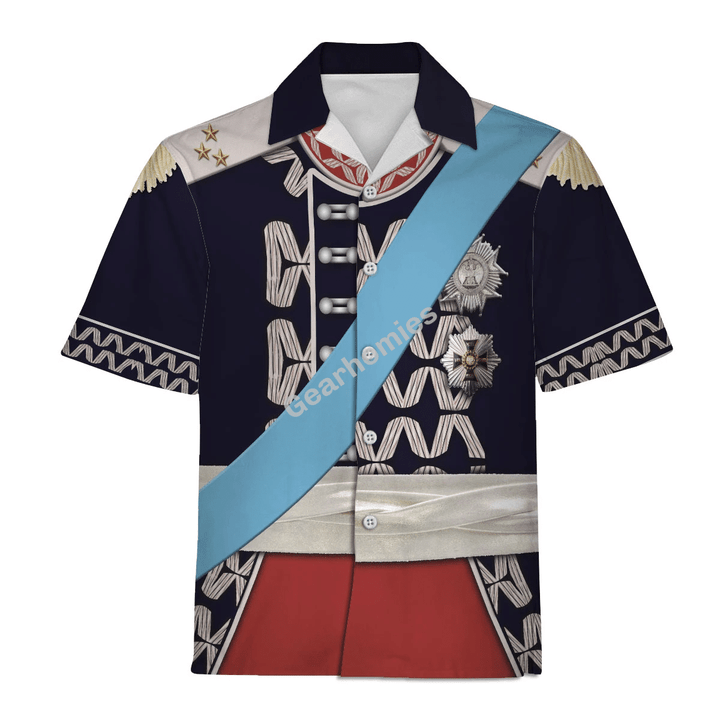 Gearhomies Unisex Hawaiian Shirt Jozef Poniatowski Historical 3D Apparel