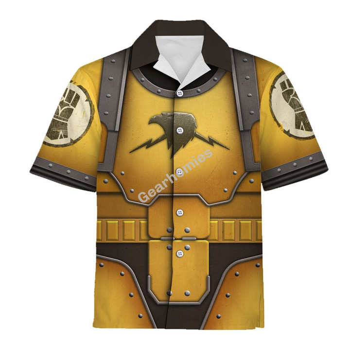 Gearhomies Unisex Hawaiian Shirt Imperial Fists Mark III Power Armor 3D Costumes