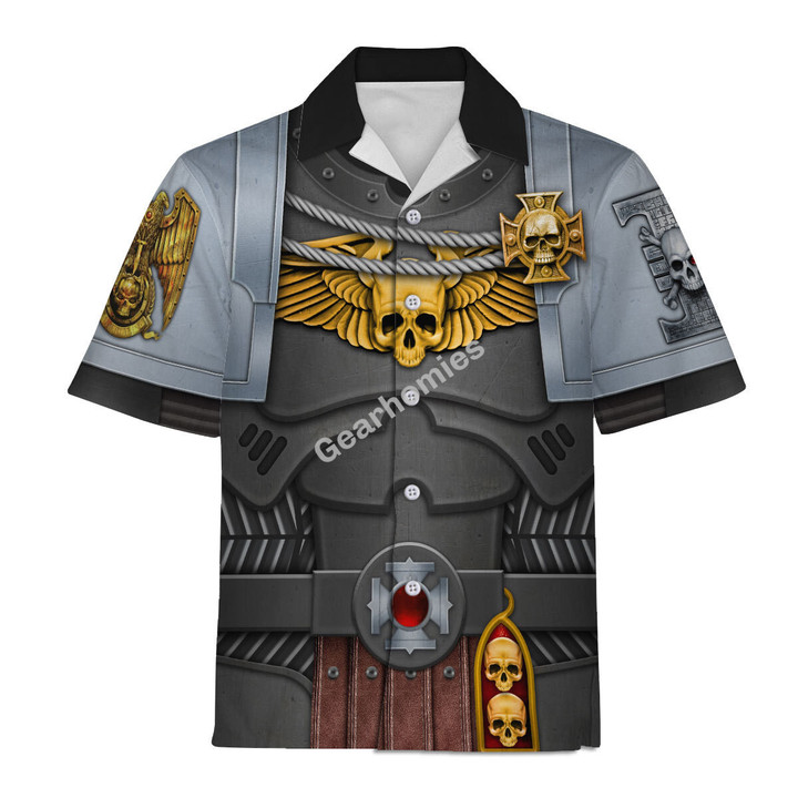 GearHomies Unisex Hawaiian Shirt Deathwatch Captain 3D Costumes